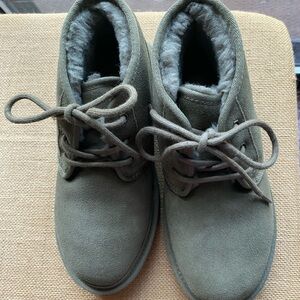 UGG Olive Ankle Boots with Shearling Lining